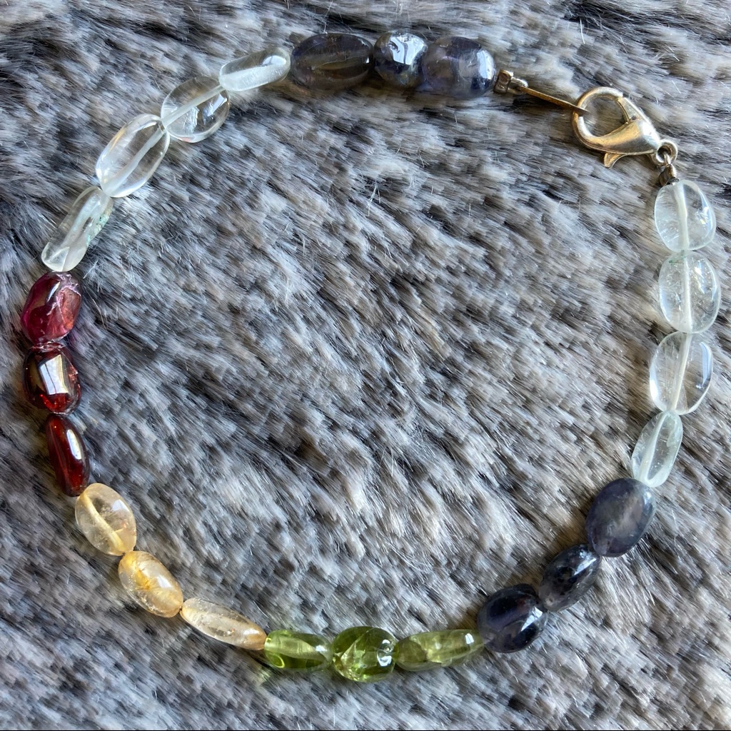 Amethyst, Zircon, Citrine, & Peridot Bracelet
